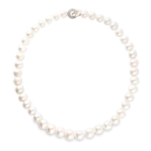Collar de perlas con 42 Perlas Cultivadas y cierre de plata. Calibre 09,50 - 10,50 mm. Largo 48 cm. BPLSGA80A7825P45