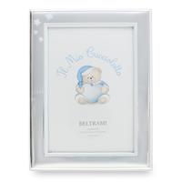 Marco de fotos infantil plata bilaminada estrellas azules