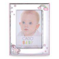 Marco fotos infantil plata bilaminada unicornio y estrellas 9 x 13