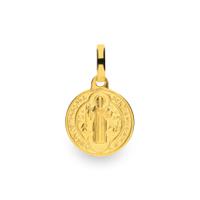 Medalla san benito monje oro 18 quilates