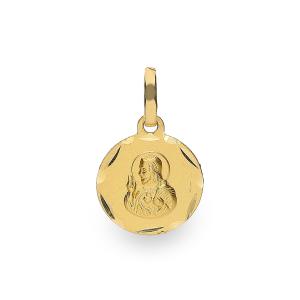 Medalla escapulario mate brillo sagrado corazón bisel lapidado medida 12 318UMD68A5033A12