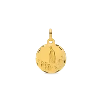 Medalla virgen fatima oro 18 quilates 12mm