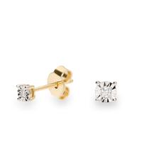 Pendiente diamante oro 18 quilates