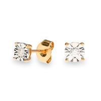 Pendiente diamante oro 18 quilates