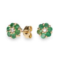 Pendiente diamante oro 18 quilates