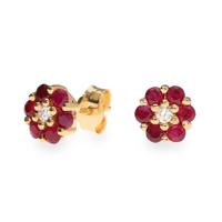 Pendiente diamante oro 18 quilates
