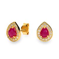 Pendiente diamante oro 18 quilates