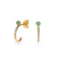 Pendiente diamante oro 18 quilates