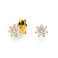 Pendiente diamante oro 18 quilates