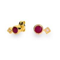 Pendiente diamante oro 18 quilates