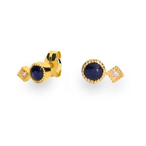 Pendiente 2 diamante natural blanco small inclusions 2 0,016 kt. grano zafiro fino chaton 03,80 medida 7 cierre de presión. 2BRSPD89E60ZAA07