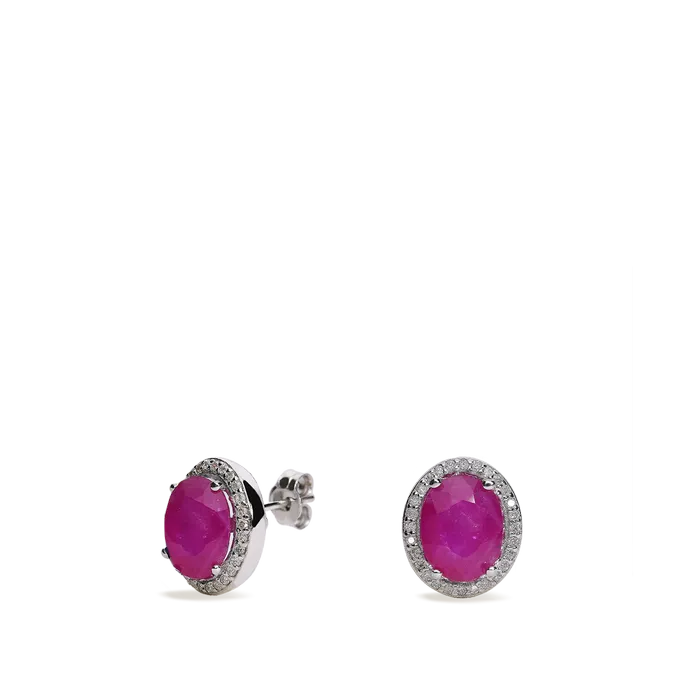 Pendiente diamante natural 0.15 ct. oro 18 quilates RANI RUBY