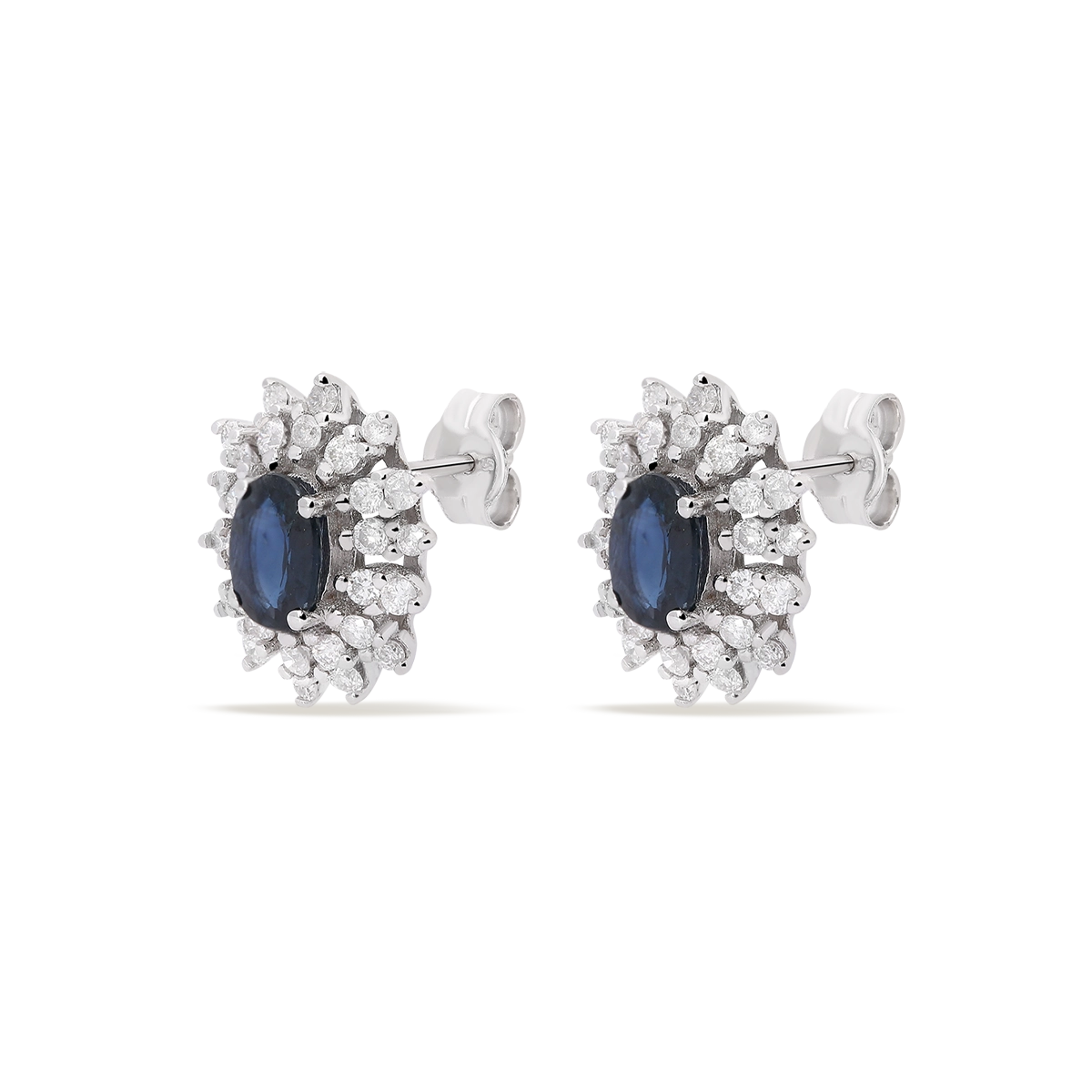 Pendiente diamante natural oro 18 quilates IMPERIAL SAPPHIRE