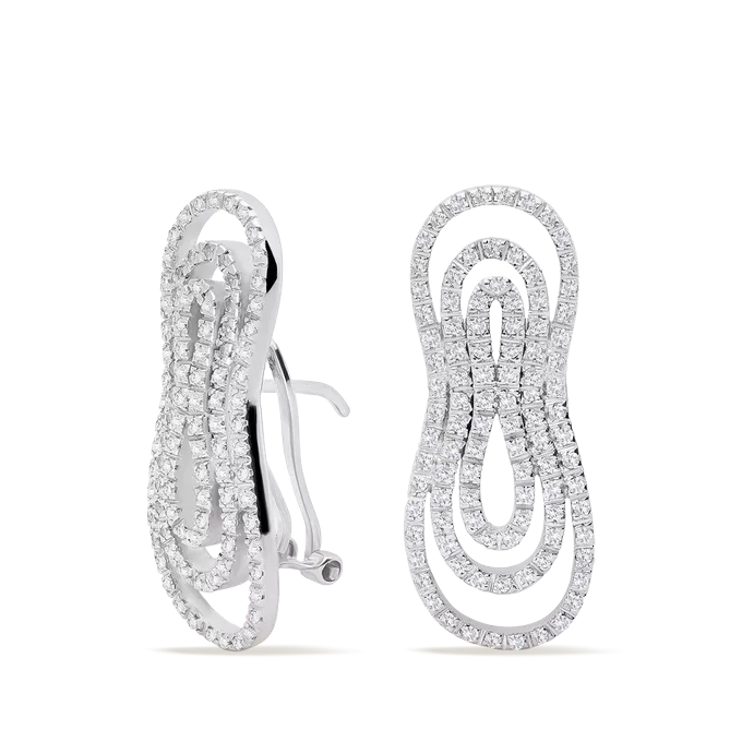 Pendiente diamante natural oro 18 quilates NEBULA