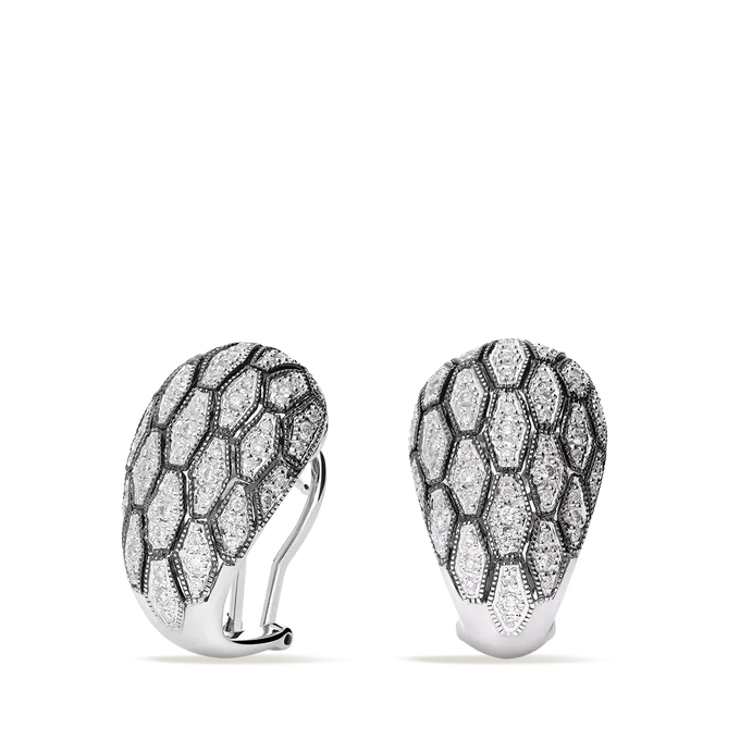 Pendiente diamante natural 1.35 ct. oro 18 quilates MIDNIGHT SERPENT