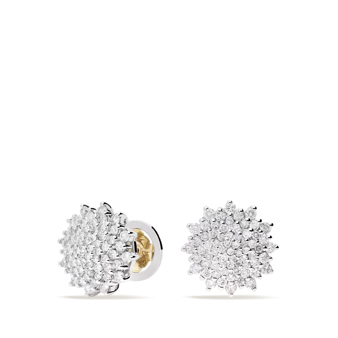 Pendiente diamante natural oro 18 quilates