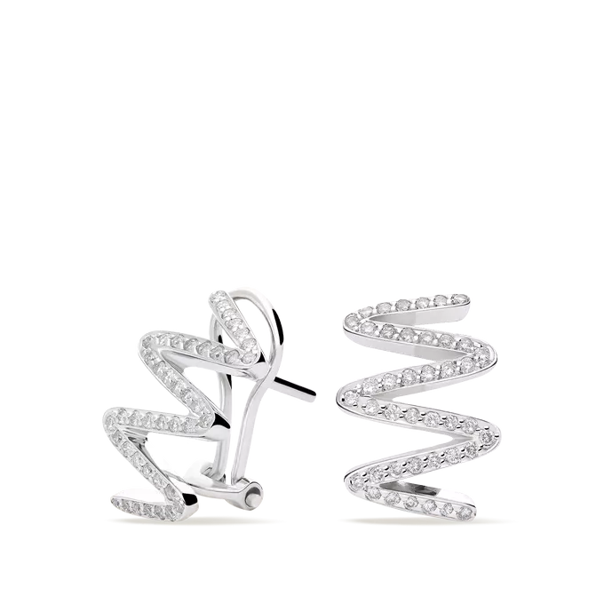 Pendiente diamante natural oro 18 quilates HEARTBEAT
