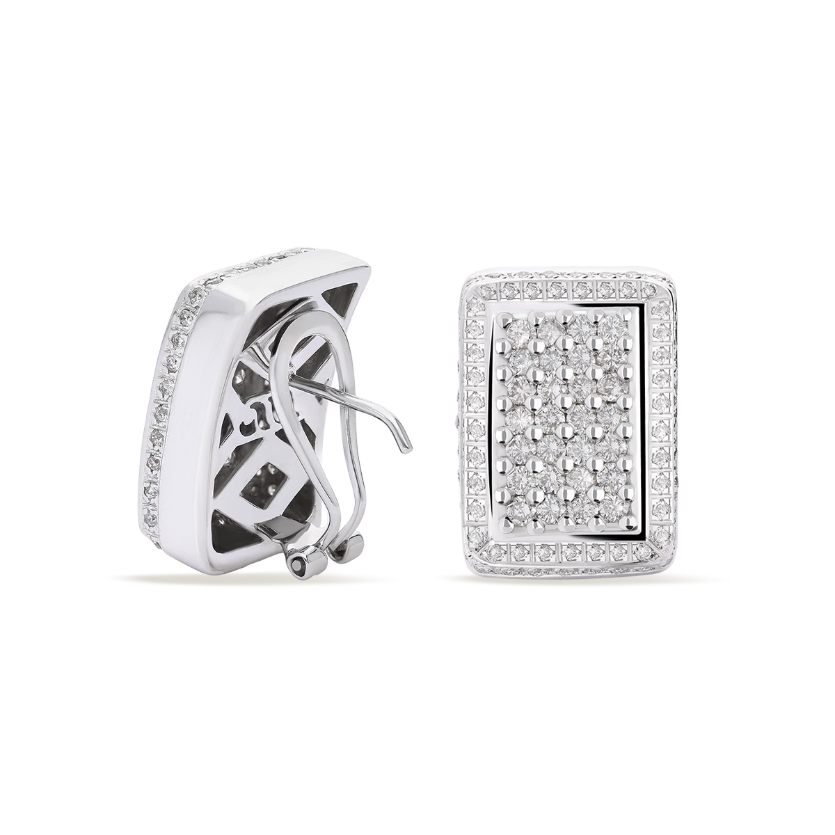 Pendiente diamante natural oro 18 quilates BRIDGE