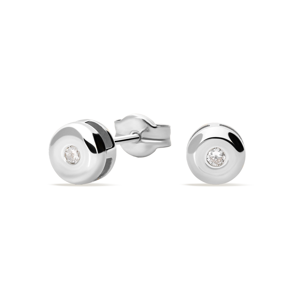 Pendiente diamante natural 0.05 ct. oro 18 quilates