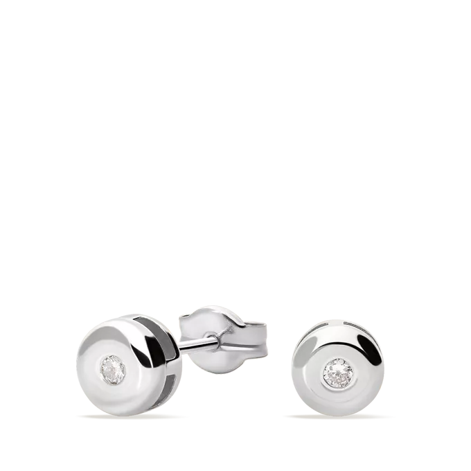 Pendiente diamante natural 0.05 ct. oro 18 quilates