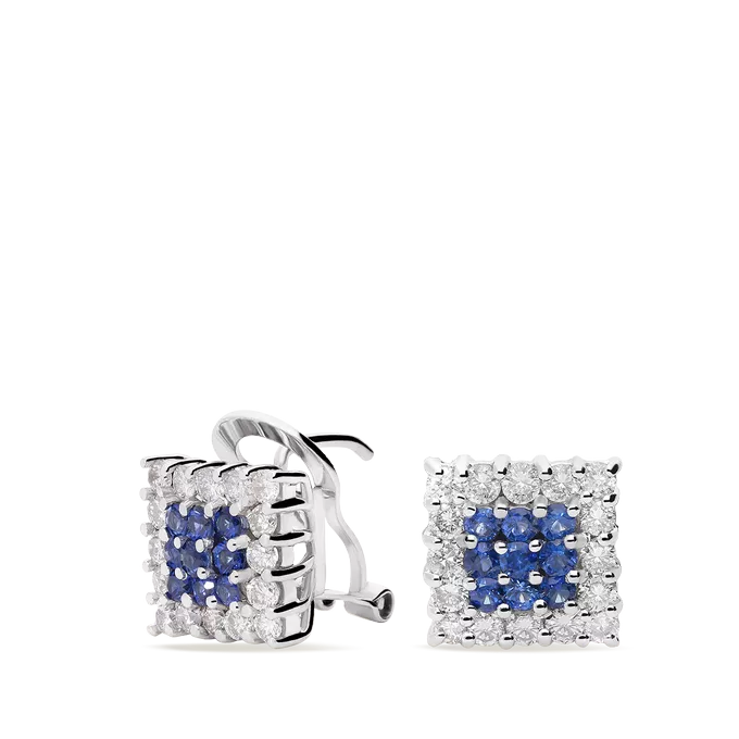 Pendiente diamante natural 0.96 ct. oro 18 quilates BRIDGE SAPPHIRE