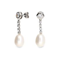 Pendiente oro blanco 18 quilates