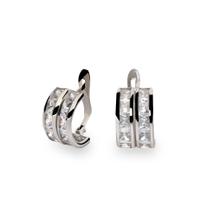 Pendiente oro blanco 18 quilates