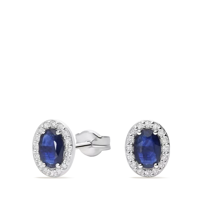 Pendiente diamante natural 0.16 ct. oro 18 quilates RANI SAPPHIRE