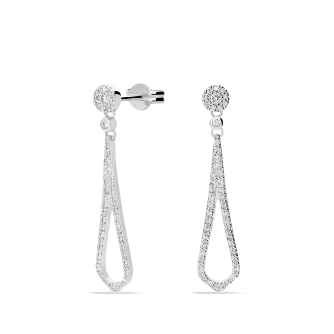 Pendiente diamante natural 0.55 ct. oro 18 quilates