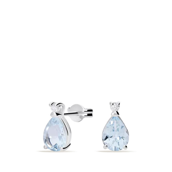 Pendiente diamante natural 0.05 ct. oro 18 quilates GLACIER