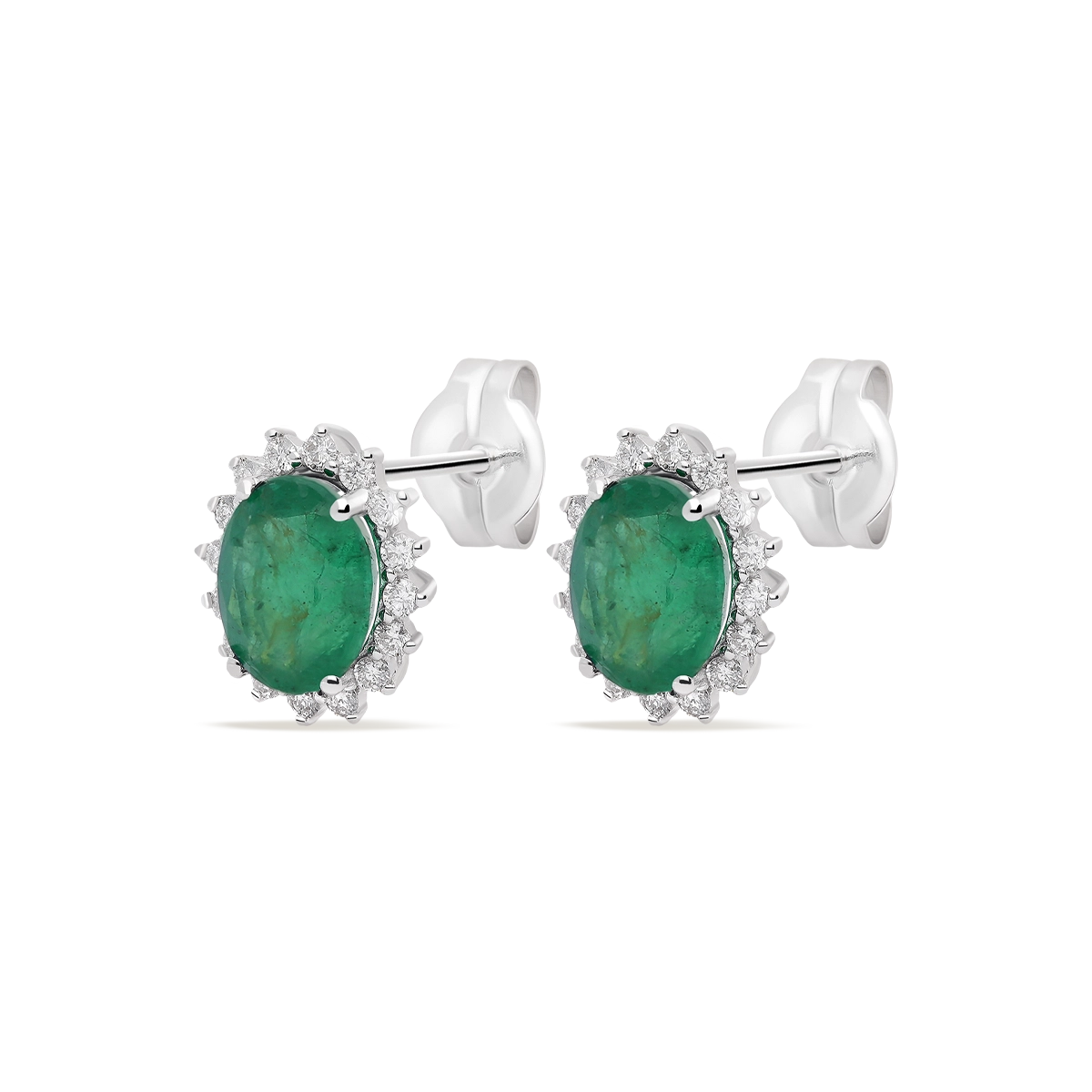 Pendiente diamante natural oro 18 quilates IMPERIAL EMERALD