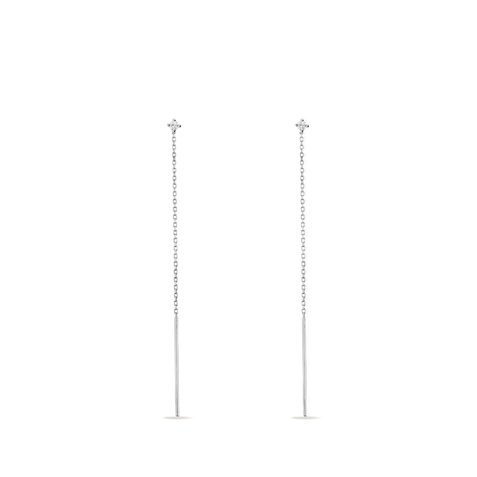 Pendiente diamante natural 0.05 ct. oro 18 quilates