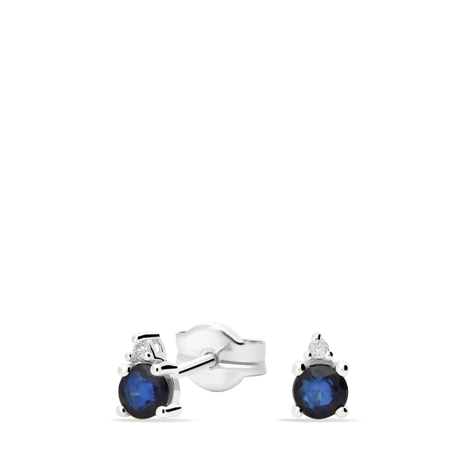 Pendiente diamante natural 0.02 ct. oro 18 quilates