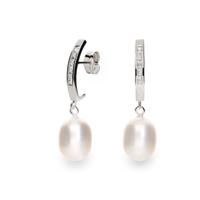 Pendiente oro blanco 18 quilates
