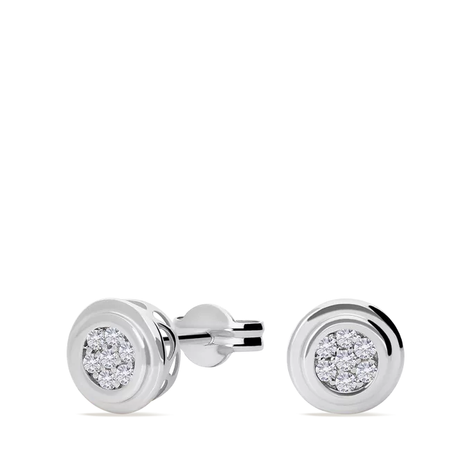 Pendiente diamante natural 0.17 ct. oro 18 quilates