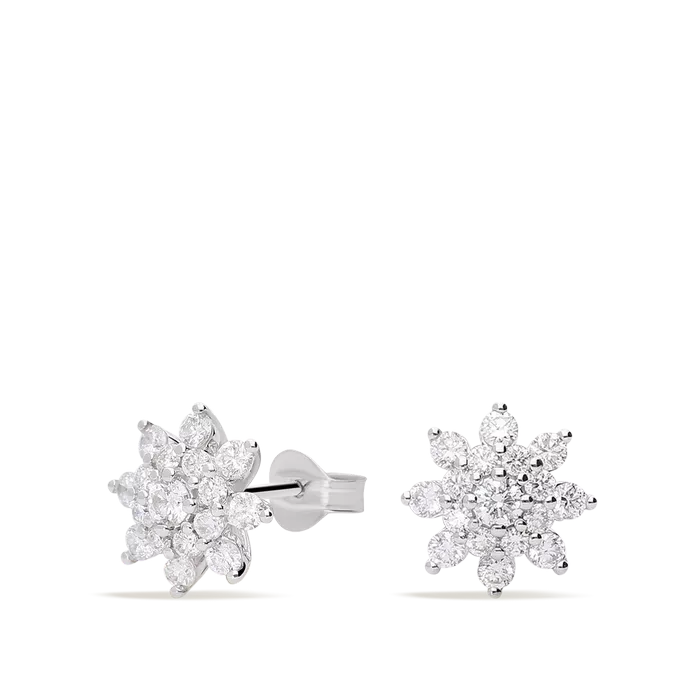 Pendiente diamante natural 0.06 ct. oro 18 quilates