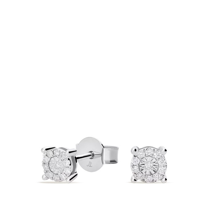 Pendiente diamante natural 0.10 ct. oro 18 quilates