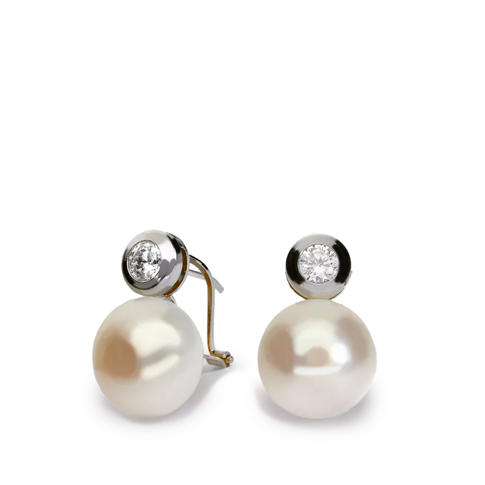 18k white gold earrings