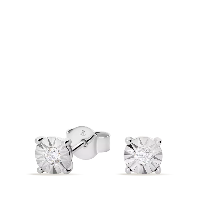 Pendiente diamante natural 0.12 ct. oro 18 quilates