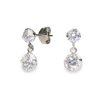 Pendiente oro blanco 18 quilates