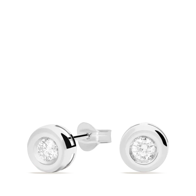 Pendiente diamante natural 0.20 ct. oro 18 quilates