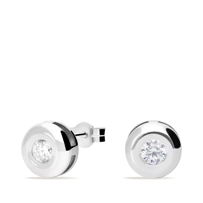 Pendiente diamante natural 0.24 ct. oro 18 quilates