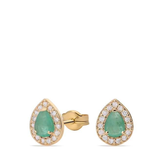 18k gold diamond earrings ROYAL TEAR