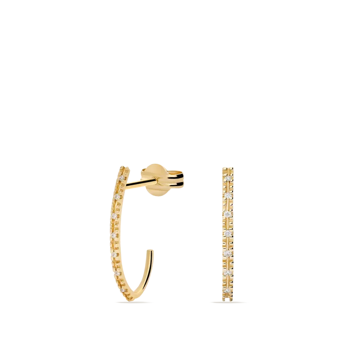 Pendiente diamante natural oro 18 quilates
