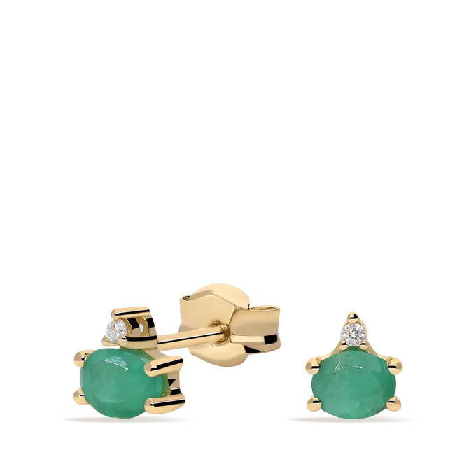 Pendiente diamante natural oro 18 quilates RAINFOREST