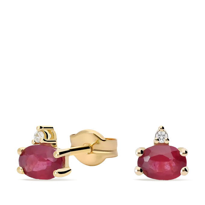 Pendiente diamante natural 0.02 ct. oro 18 quilates MAGMA