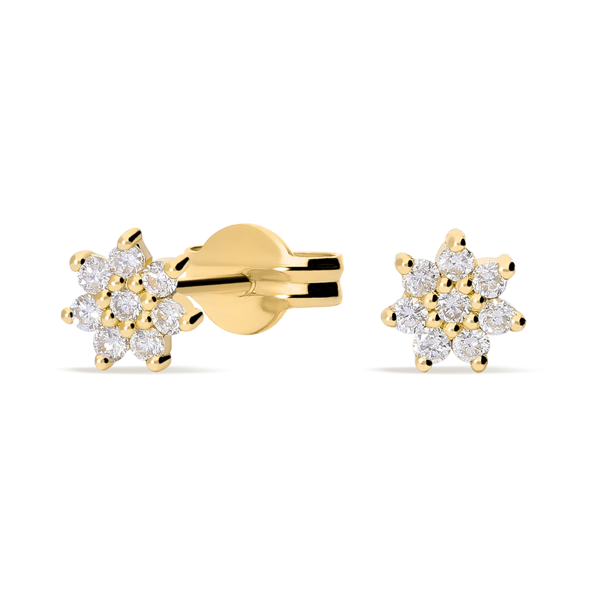 Pendiente diamante natural 0.16 ct. oro 18 quilates