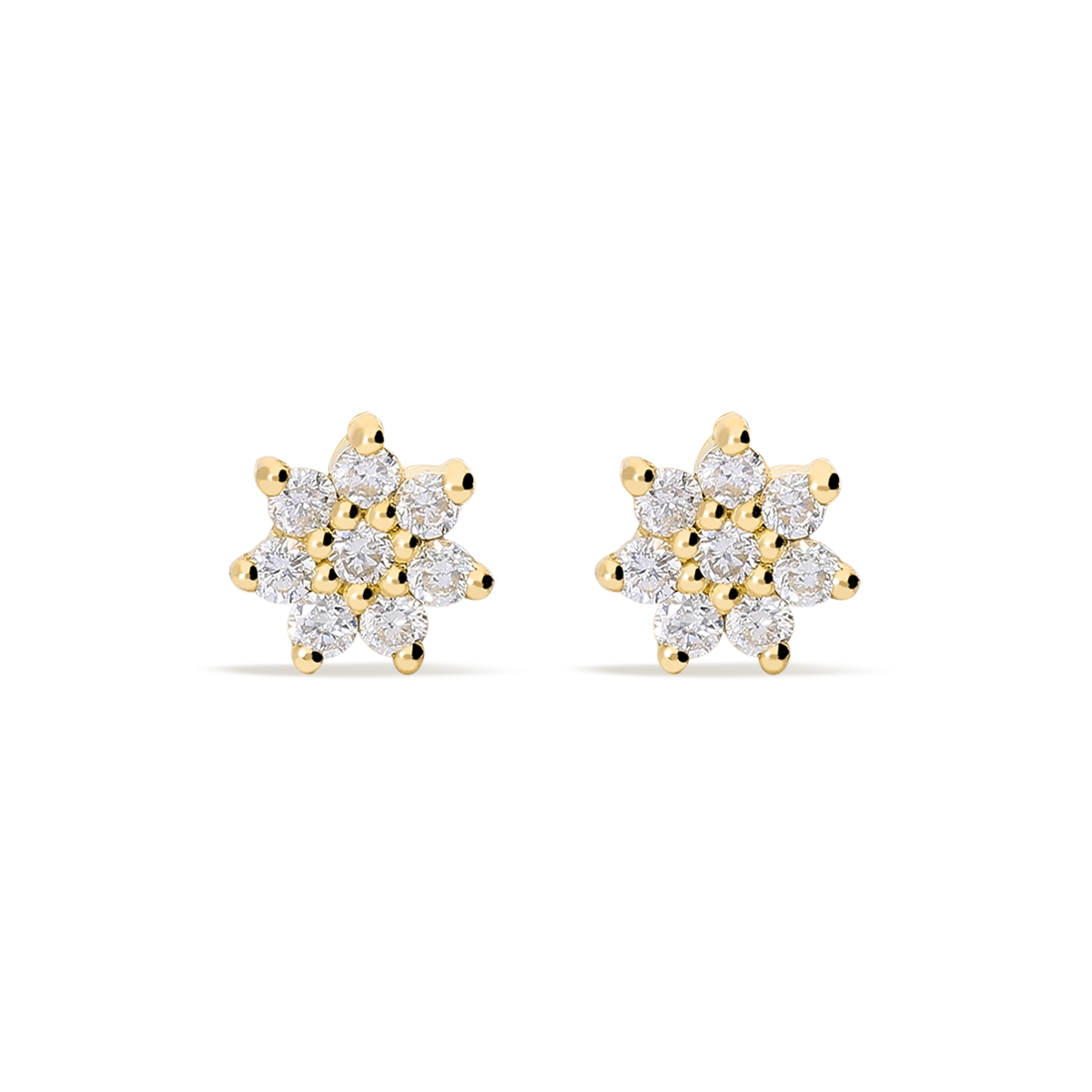 Pendiente diamante natural 0.16 ct. oro 18 quilates