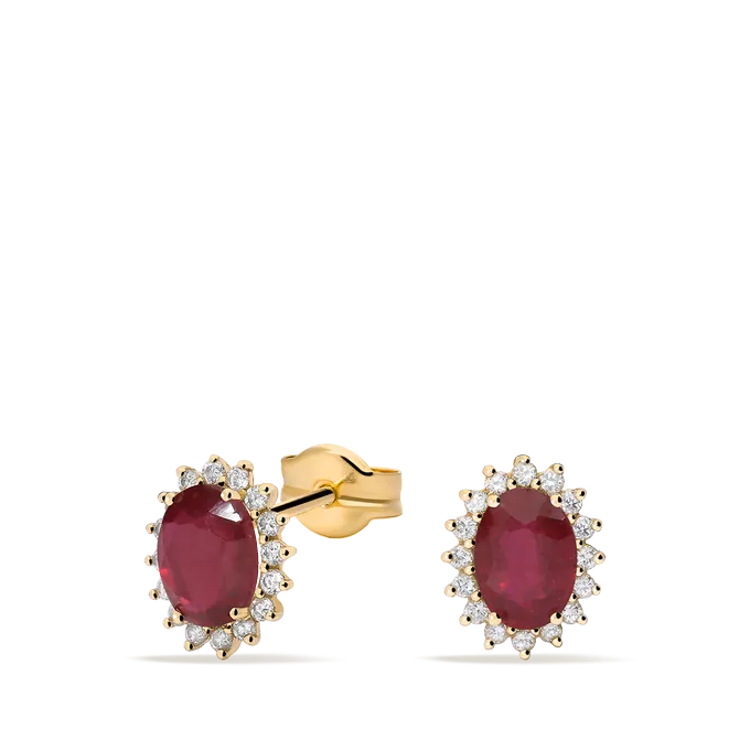 Pendiente diamante natural 0.36 ct. oro 18 quilates ROYAL RUBY