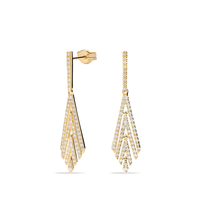 Pendiente diamante natural 0.99 ct. oro 18 quilates BLACKJACK